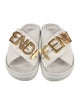 Fendi Leather Printed Slides