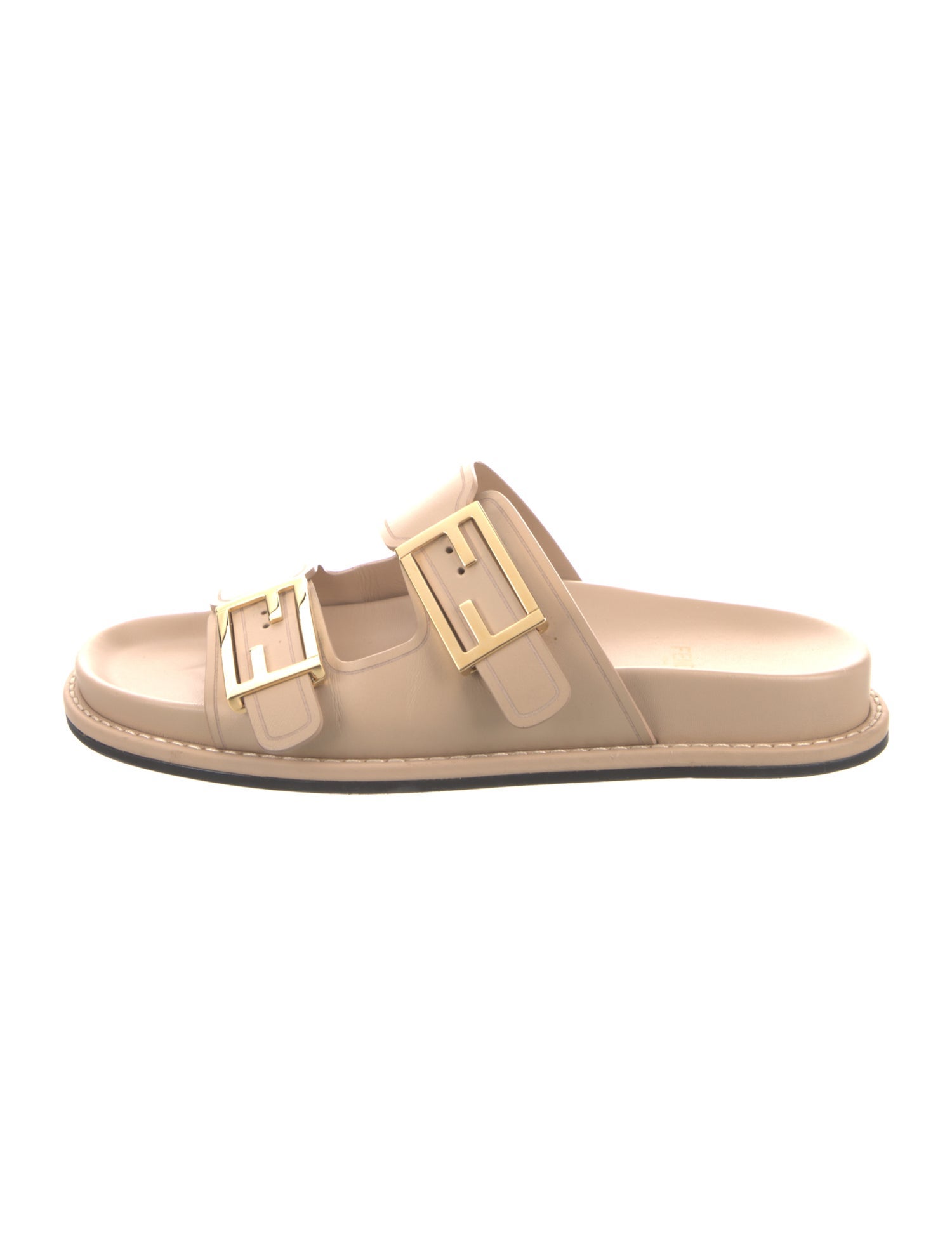 サンダル Dolce & Gabbana Leather Sandal Metallic leather platform sandal in gold - Dolce Gabbana