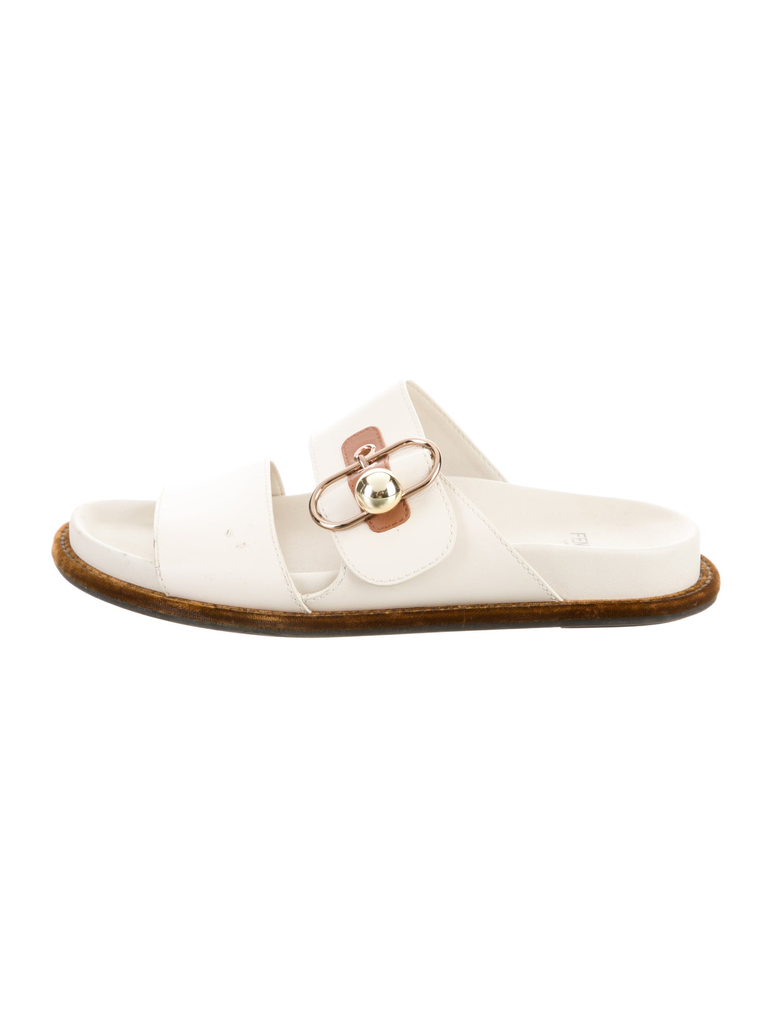 Fendi Leather Slides