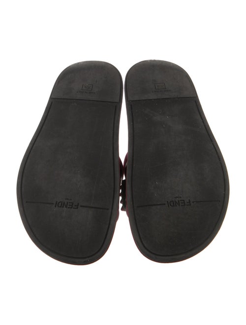 Fendi Leather Printed Slides