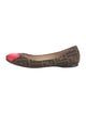 Fendi Zucca FF Logo Canvas Ballet Flats