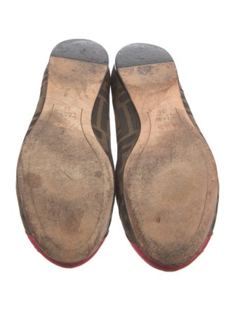 Fendi Zucca FF Logo Canvas Ballet Flats