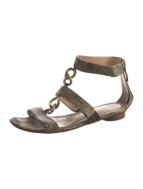 Fendi Snakeskin Animal Print Gladiator Sandals