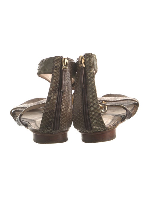 Fendi Snakeskin Animal Print Gladiator Sandals