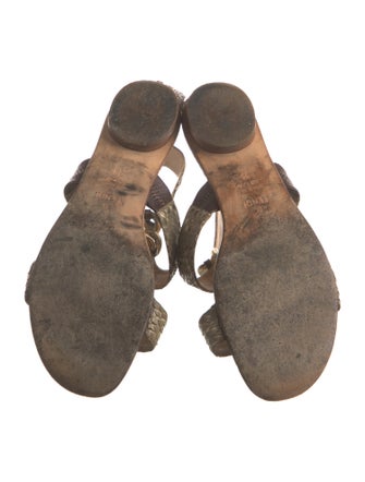 Fendi Snakeskin Animal Print Gladiator Sandals