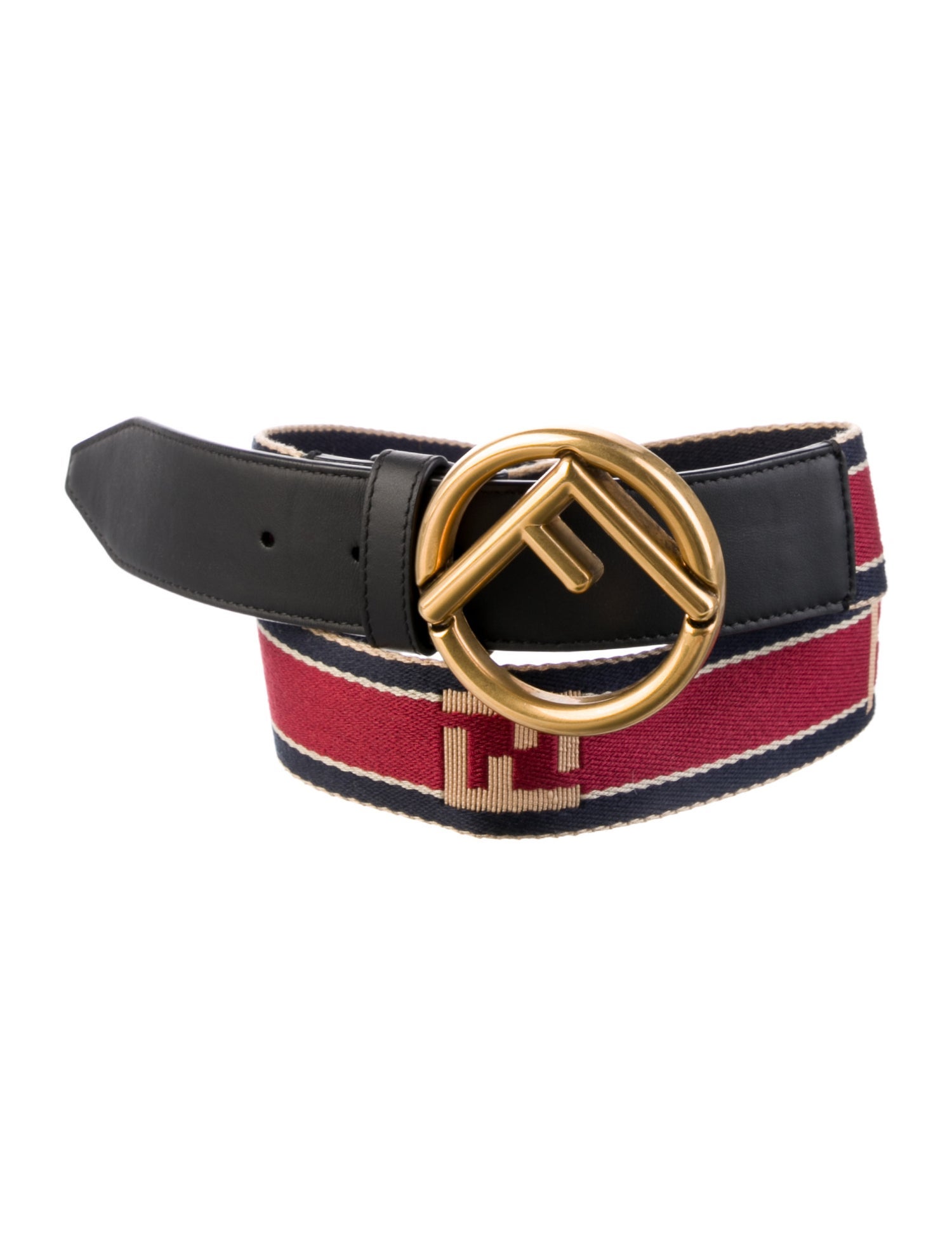 Fendi Zucca FF Logo Canvas Belt