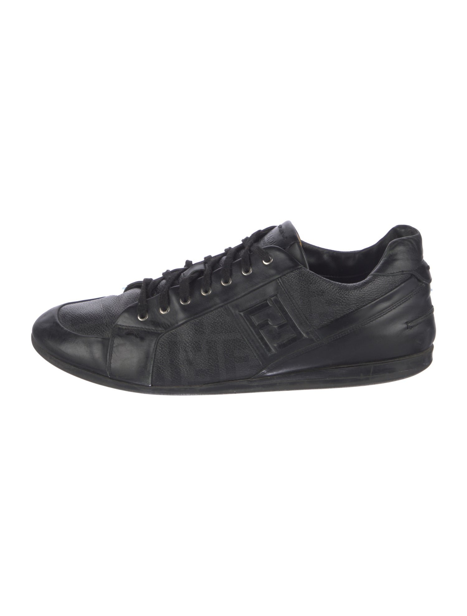 Fendi Zucca FF Logo Leather Sneakers