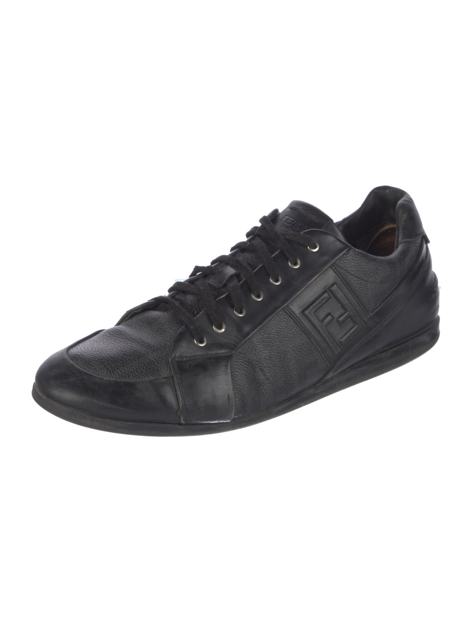 Fendi Zucca FF Logo Leather Sneakers