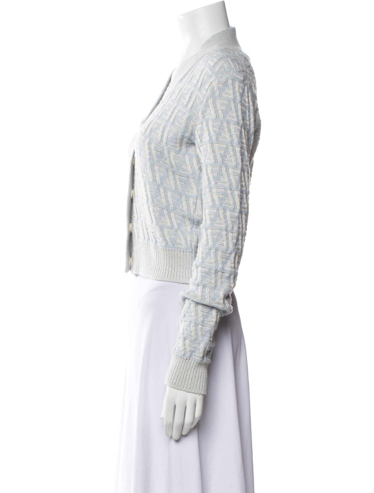 Fendi Silk V-Neck Sweater