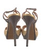 Fendi Leather Colorblock Pattern Slingback Sandals