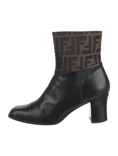 Fendi Zucca FF Logo Canvas Boots