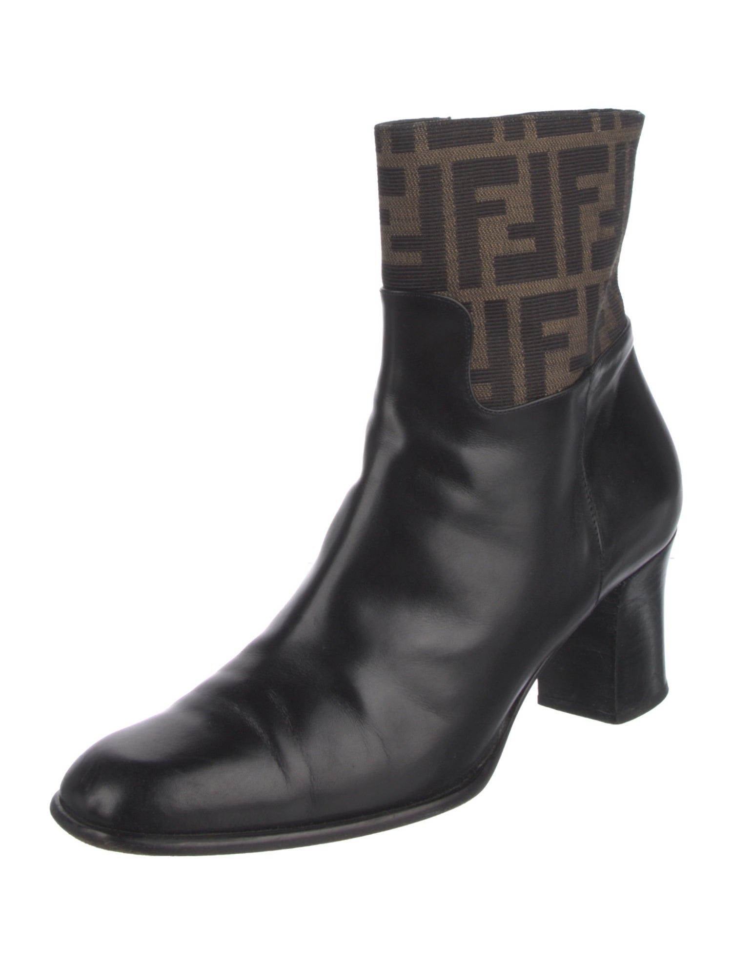 Fendi Zucca FF Logo Canvas Boots
