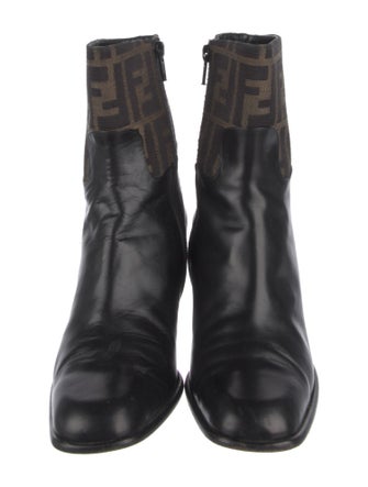 Fendi Zucca FF Logo Canvas Boots
