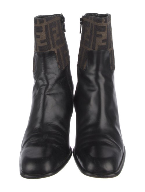 Fendi Zucca FF Logo Canvas Boots