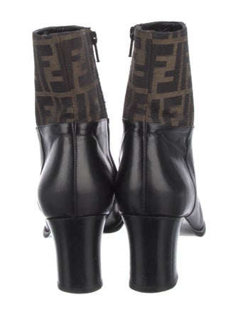 Fendi Zucca FF Logo Canvas Boots