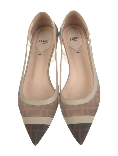 Fendi Zucca FF Logo Mesh Ballet Flats