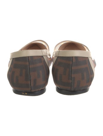 Fendi Zucca FF Logo Mesh Ballet Flats
