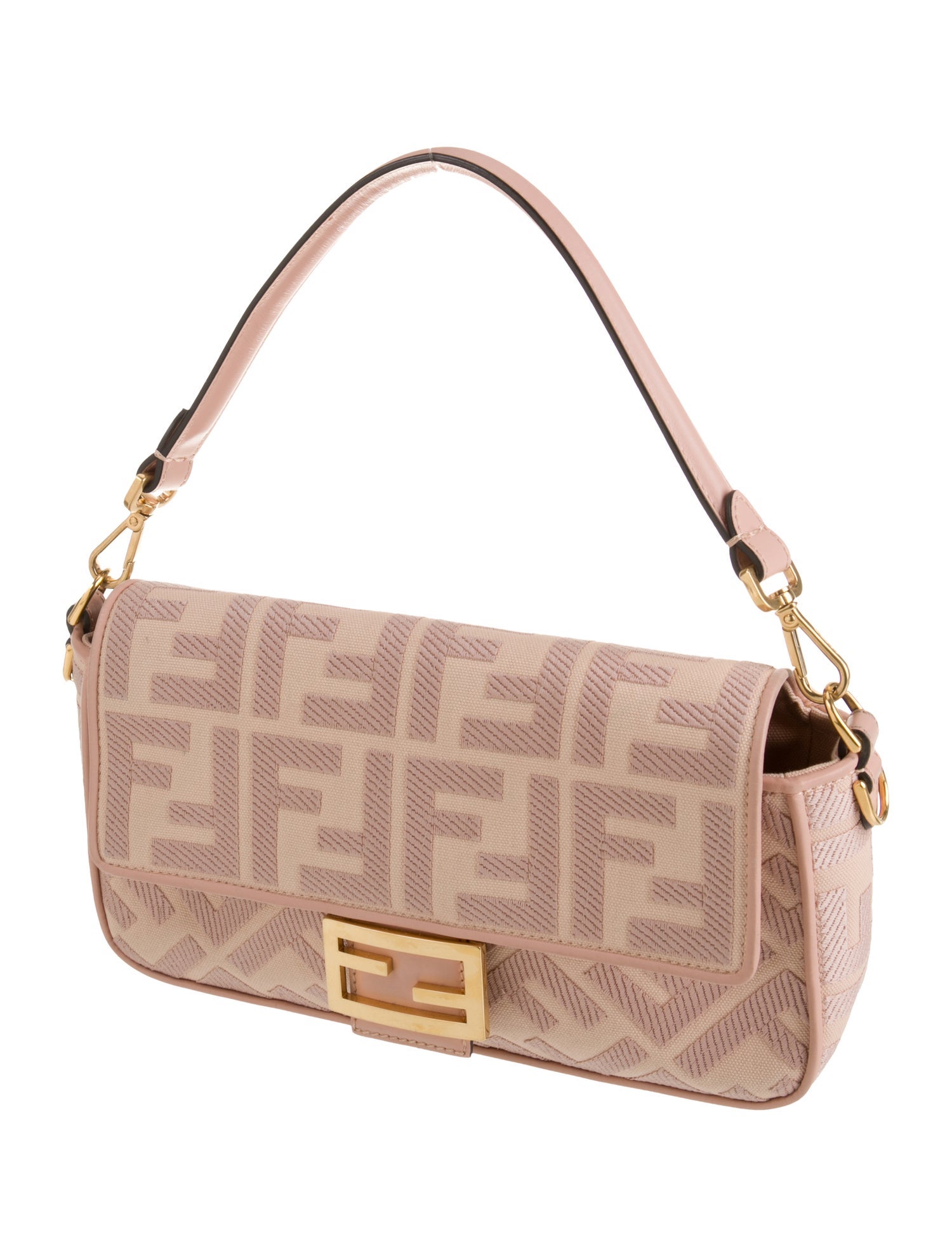 Fendi Zucca FF Baguette 2022 - Pink Shoulder Bags, Handbags
