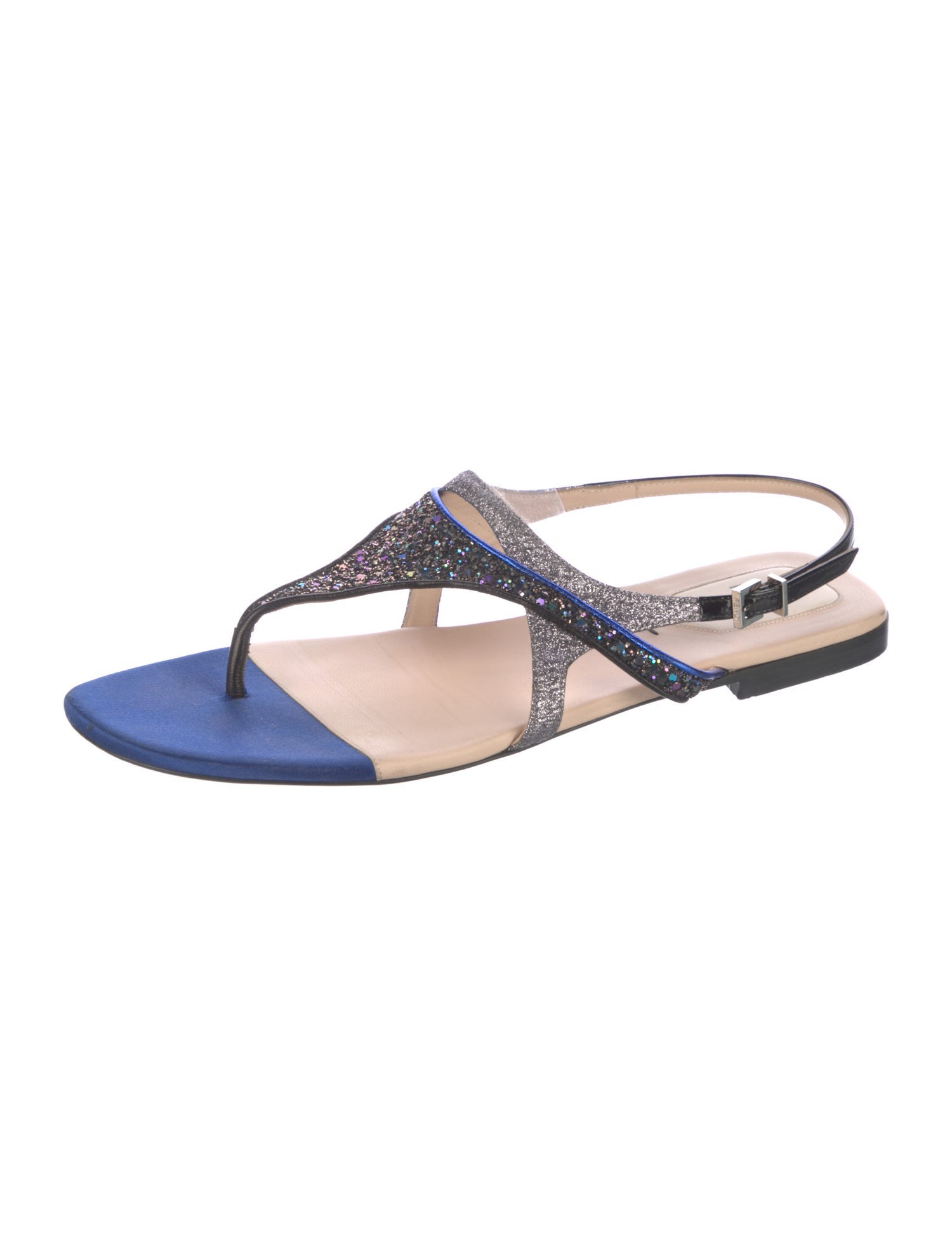 Fendi Glitter Flip Flops