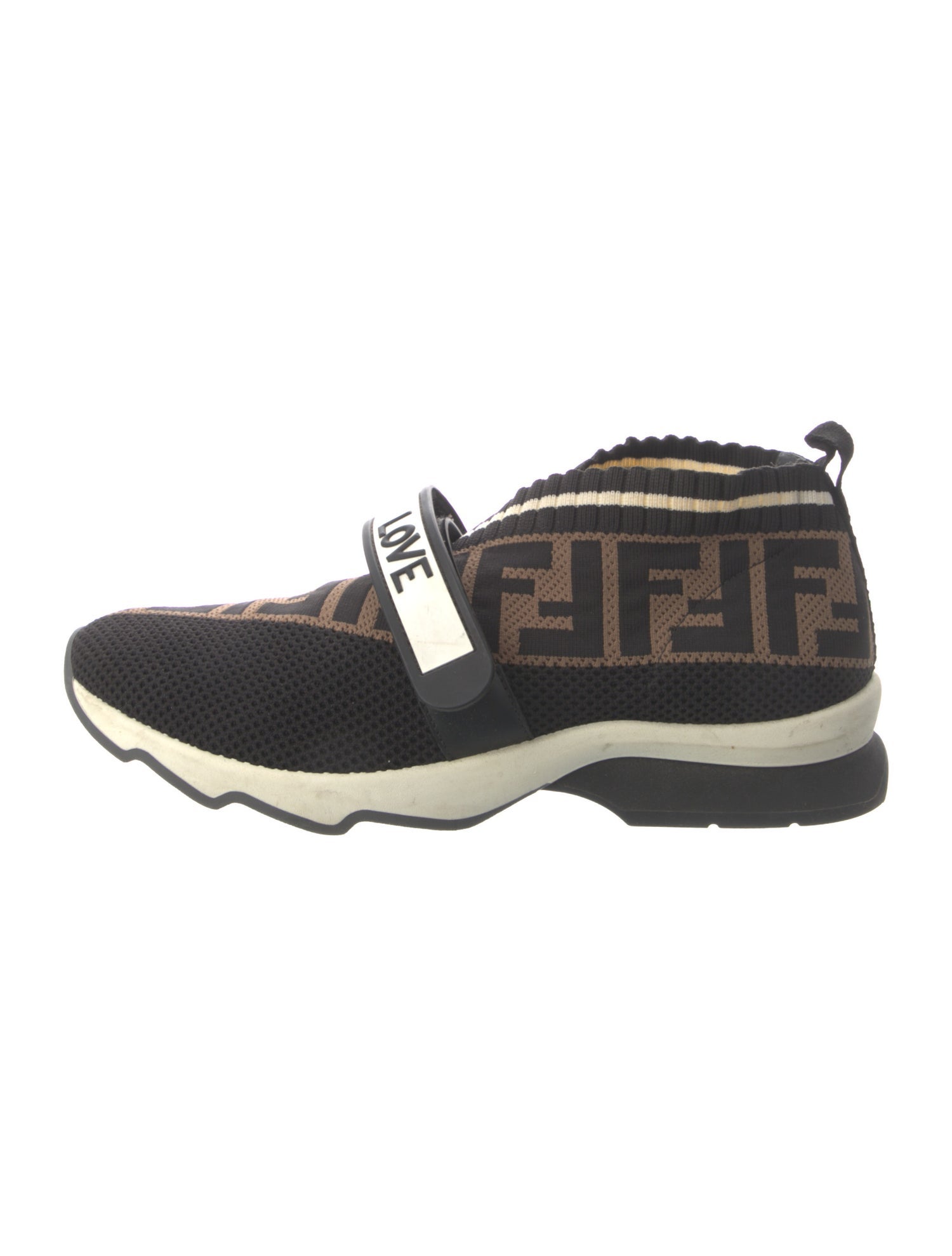 Fendi Zucca FF Logo Printed Sock Sneakers