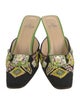Fendi Canvas Floral Print Mules