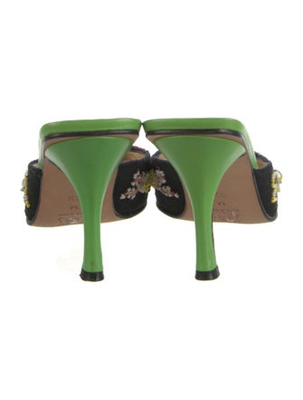 Fendi Canvas Floral Print Mules