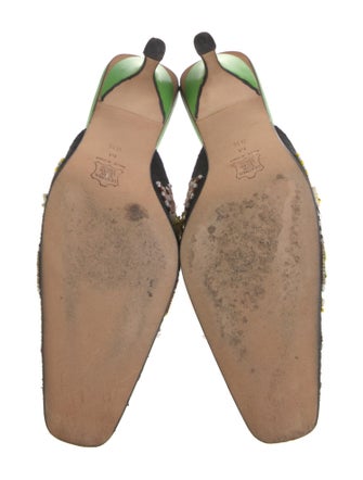 Fendi Canvas Floral Print Mules