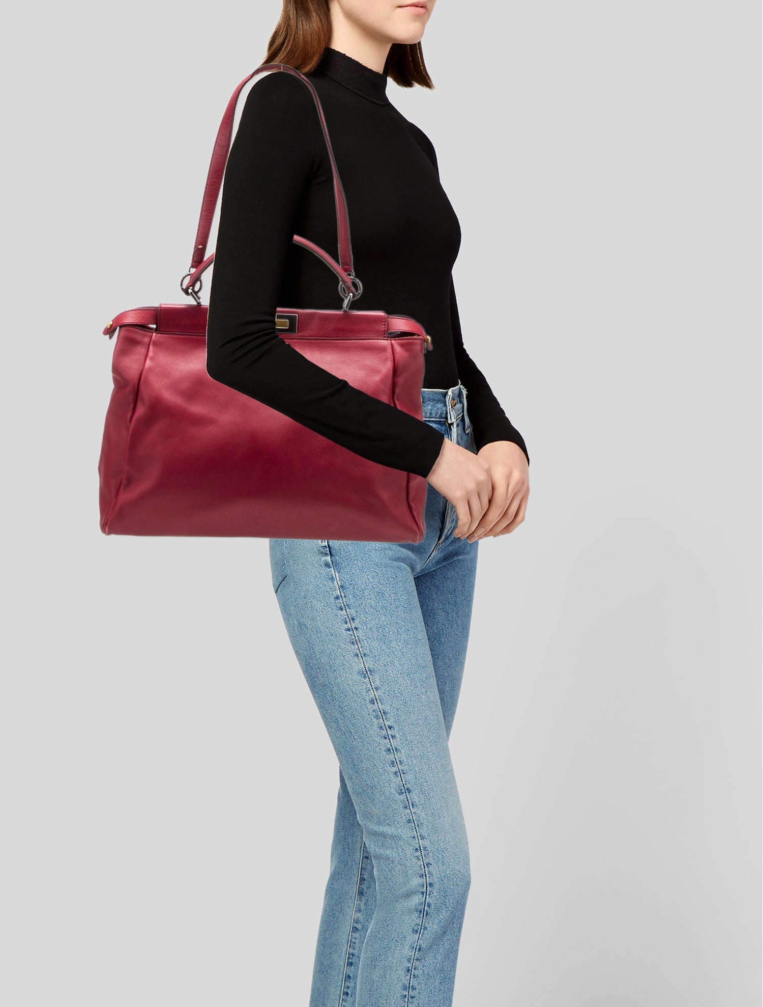 Fendi Leather Peekaboo Large