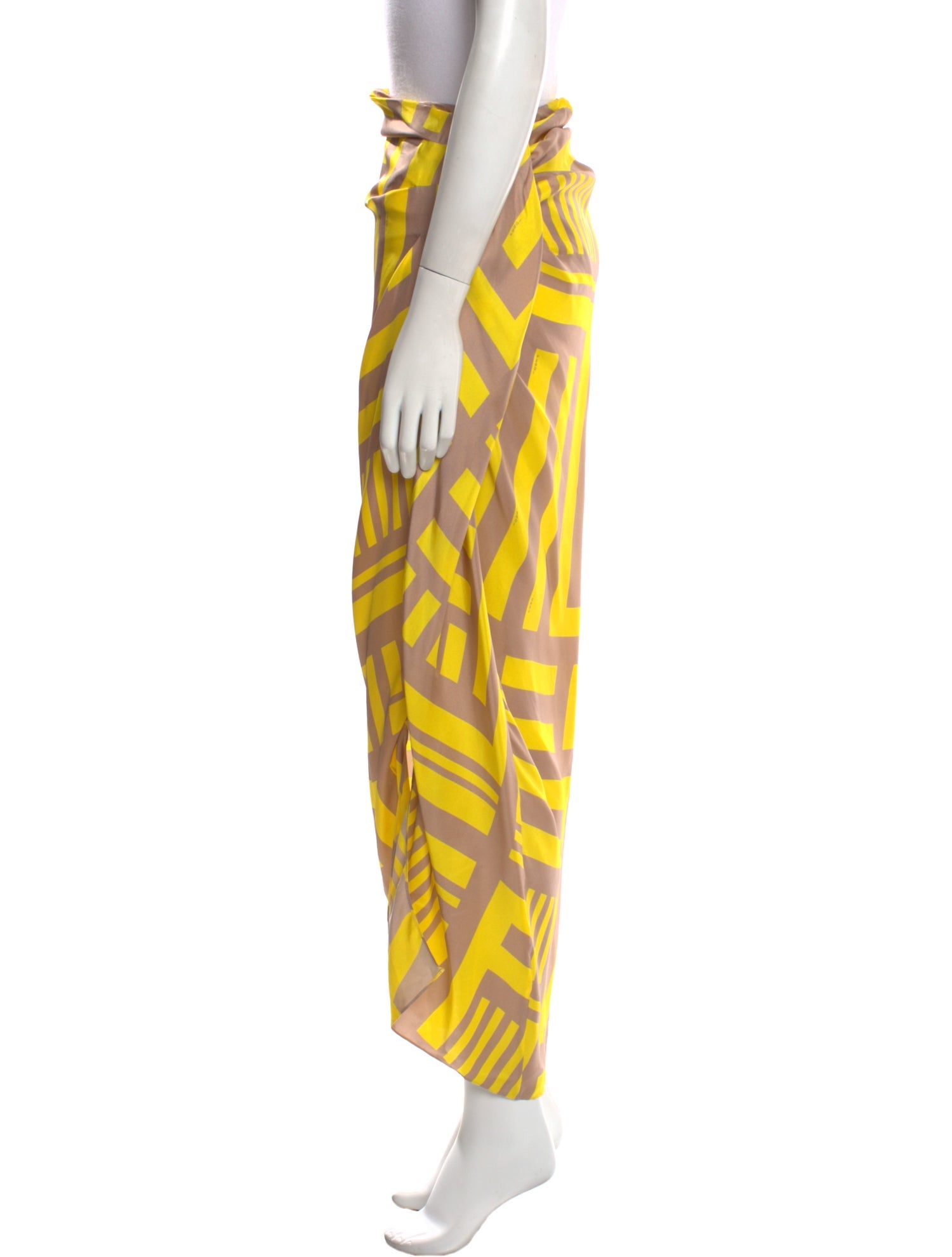 Fendi Silk Long Skirt