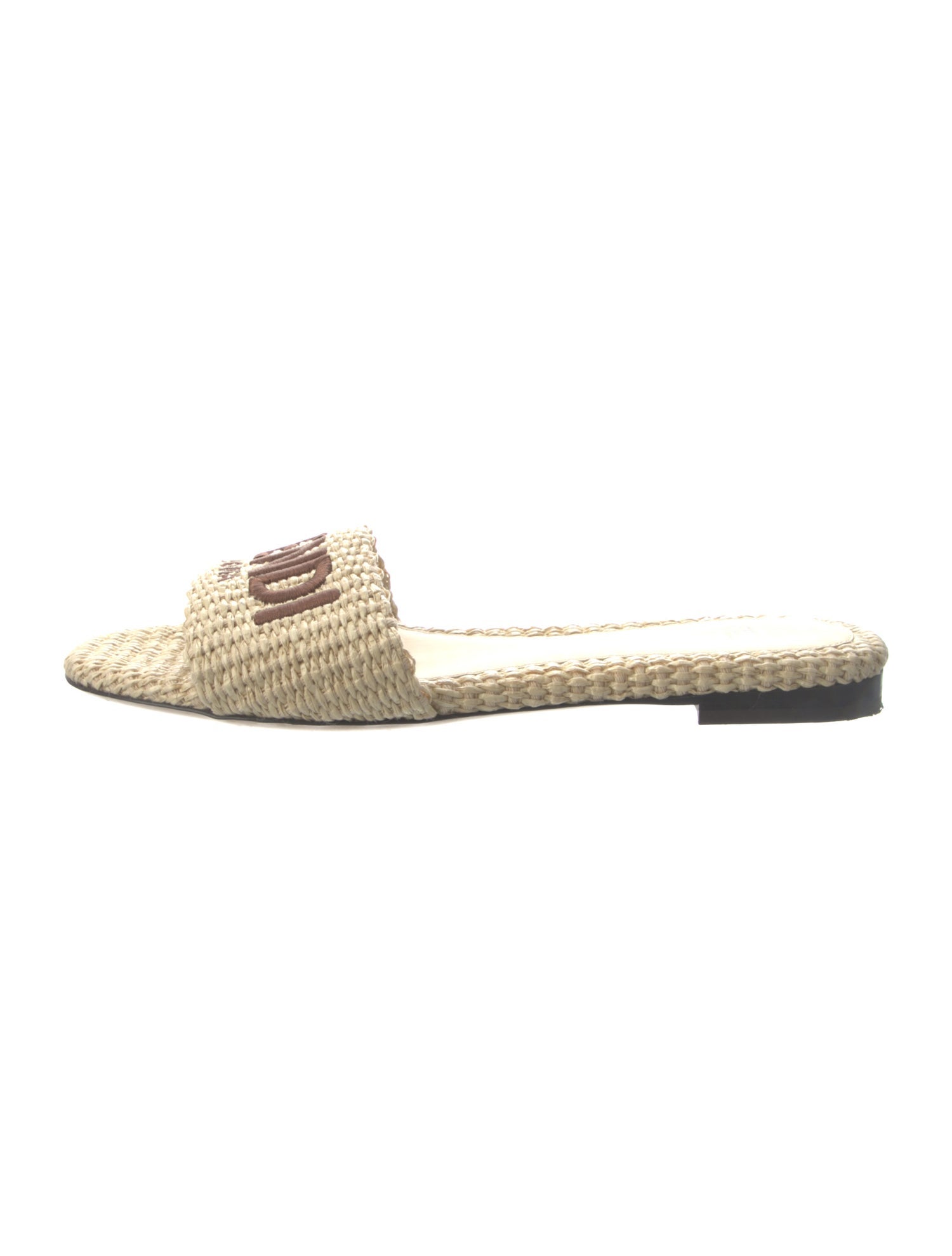 Fendi Raffia Slides