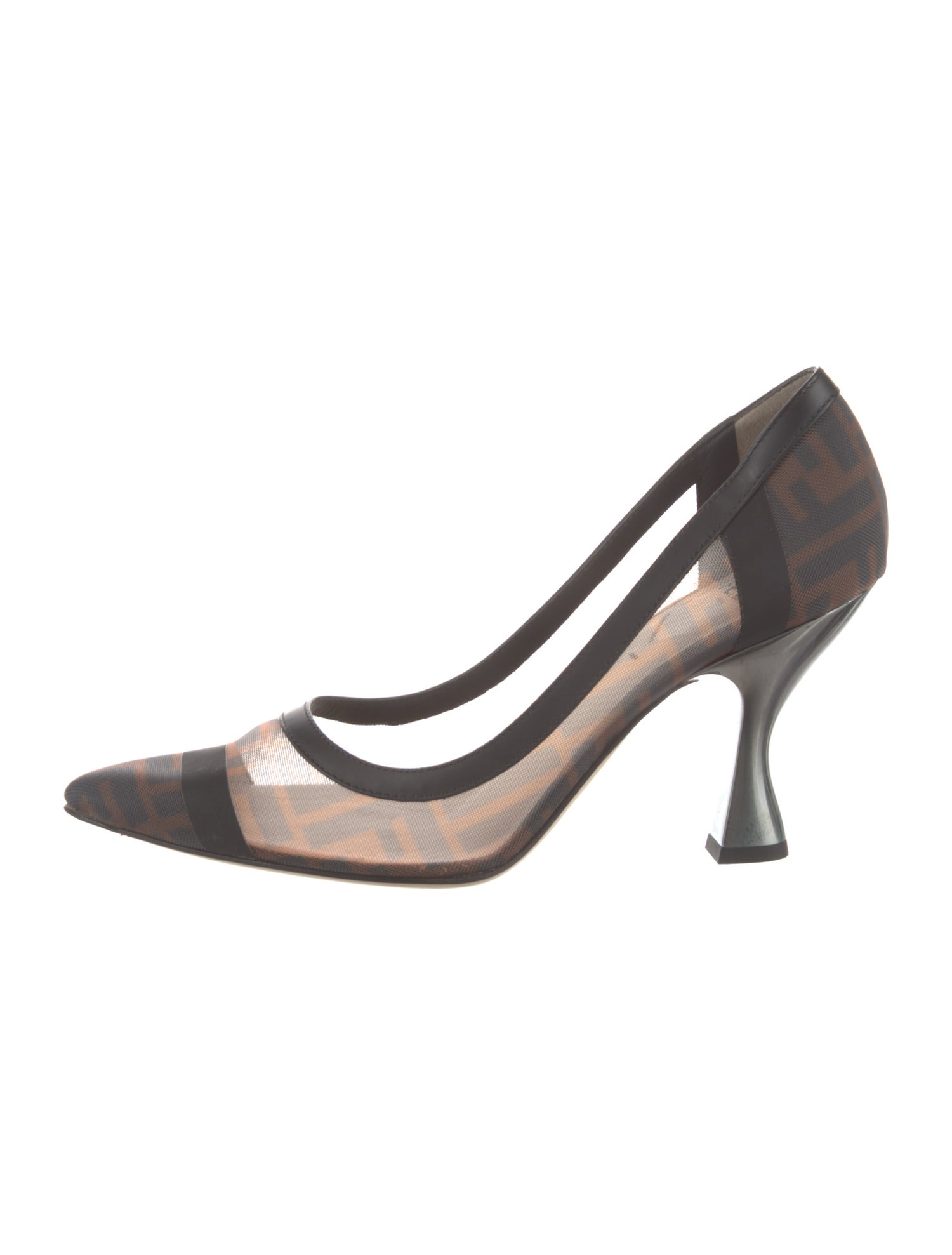Fendi Zucca FF Logo Mesh Pumps