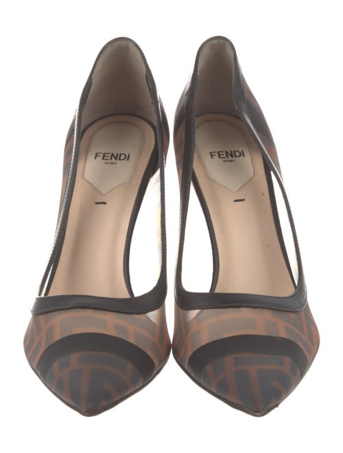Fendi Zucca FF Logo Mesh Pumps
