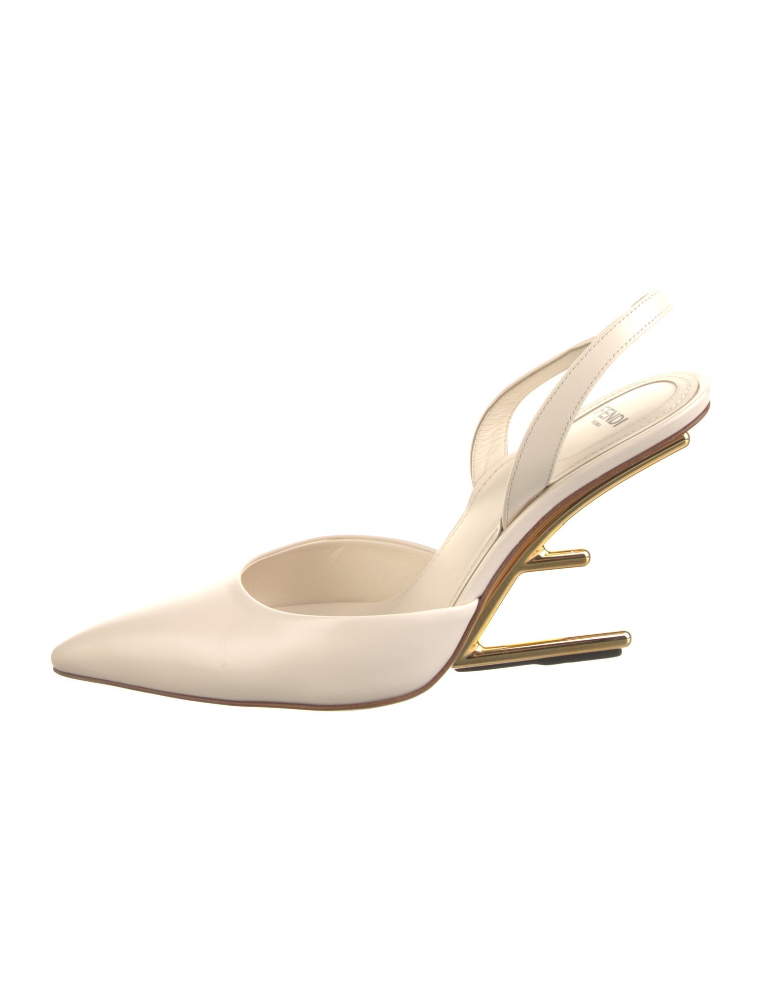 Fendi Leather Slingback Pumps