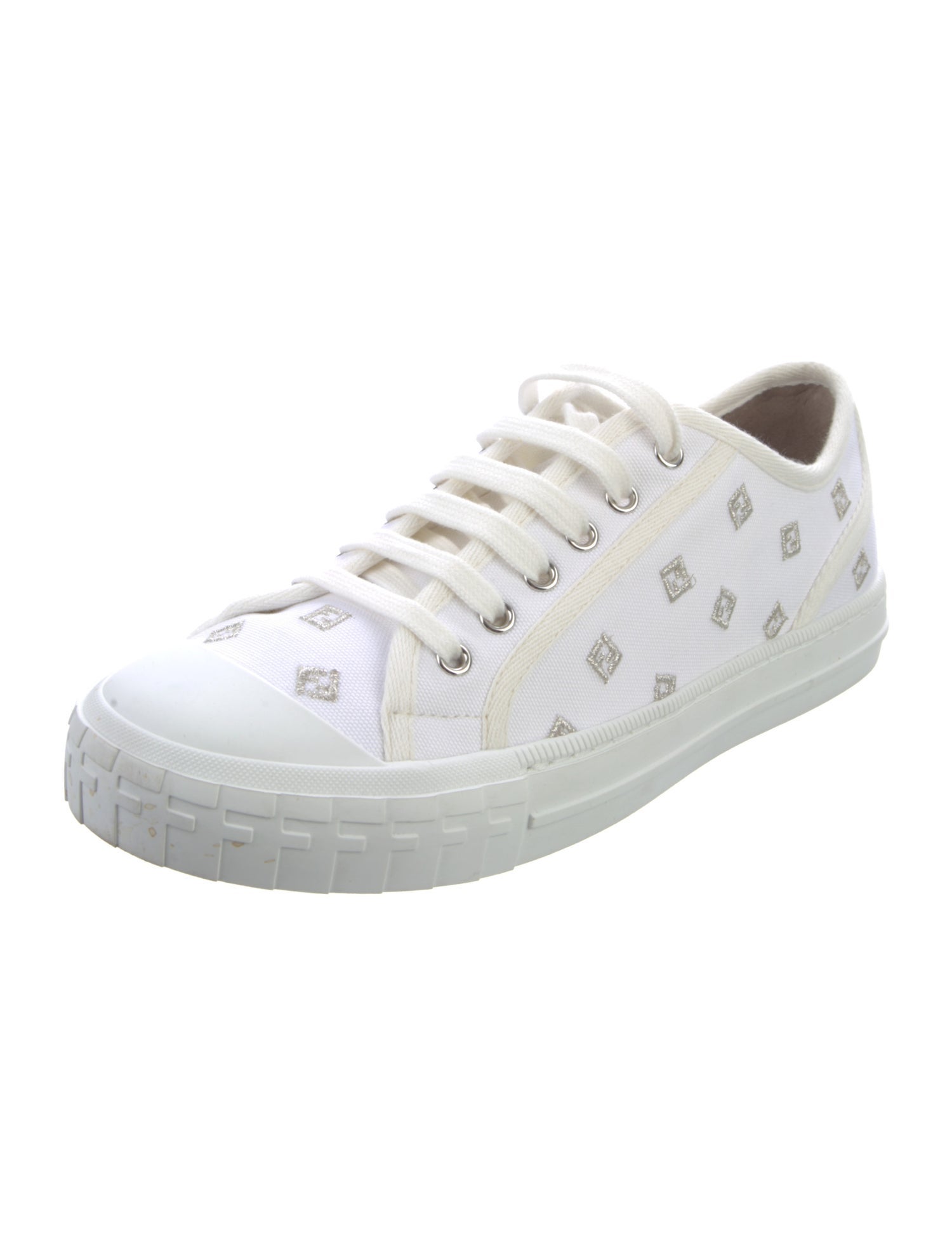 Fendi Zucca FF Logo Canvas Sneakers