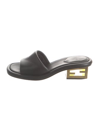 Fendi Leather Slides