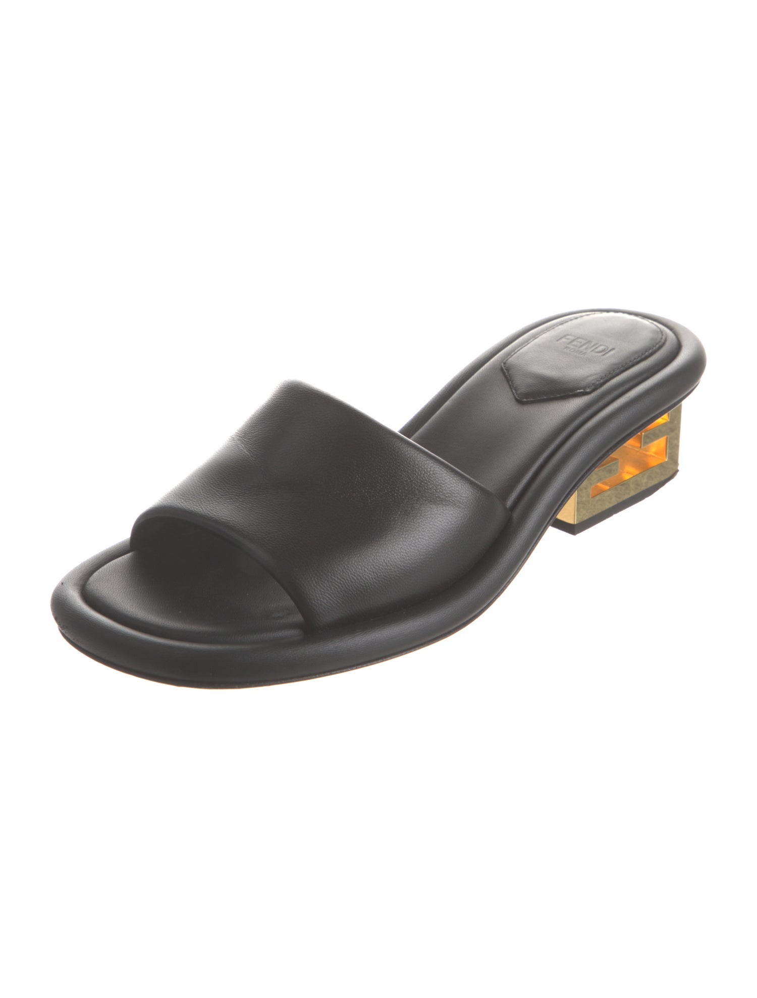 Fendi Leather Slides