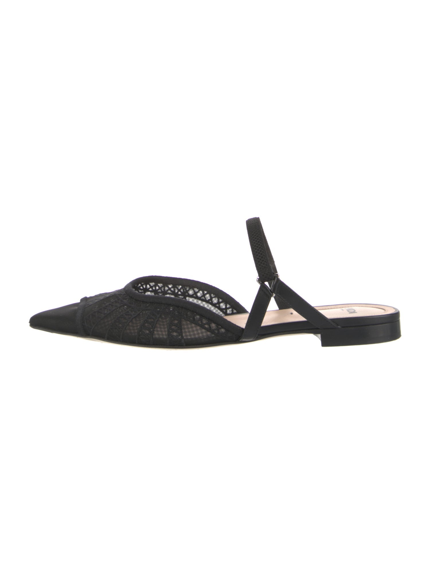 Fendi Canvas Embroidered Accent Mules