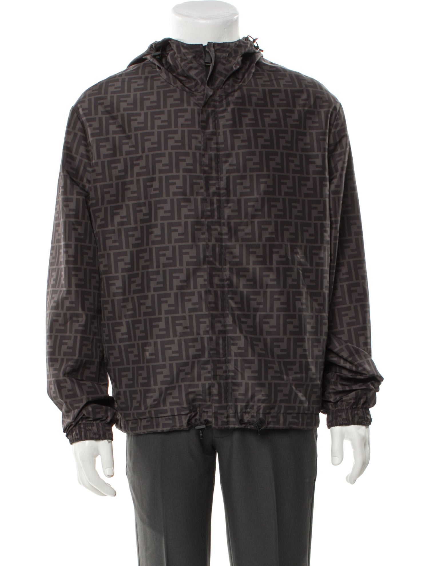 Fendi Zucca FF Logo Printed Windbreaker