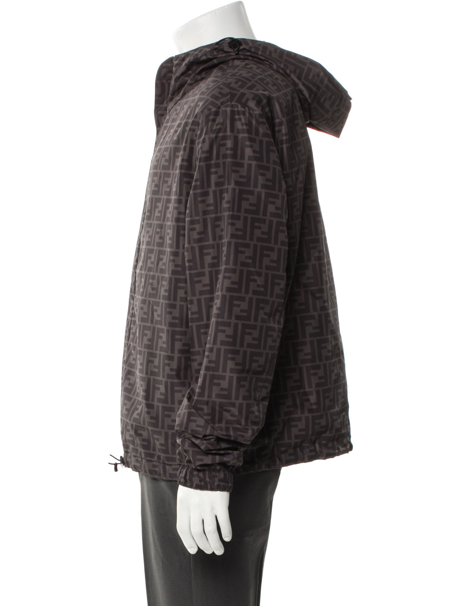 Fendi Zucca FF Logo Printed Windbreaker