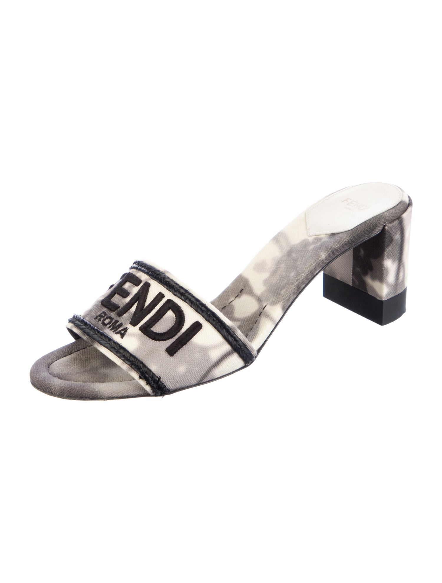 Fendi Canvas Printed Slides