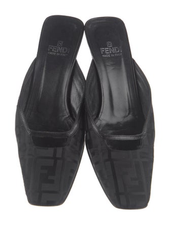 Fendi Zucca FF Logo Canvas Mules