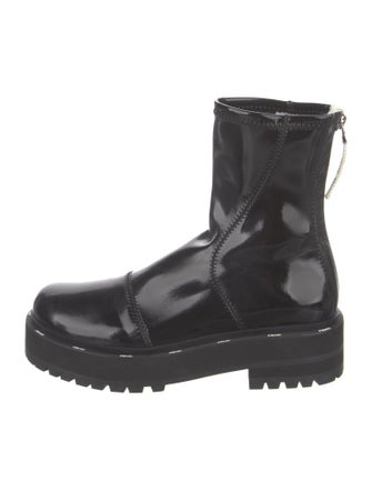 Fendi Patent Leather Combat Boots