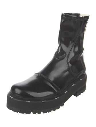 Fendi Patent Leather Combat Boots