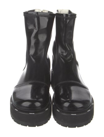 Fendi Patent Leather Combat Boots
