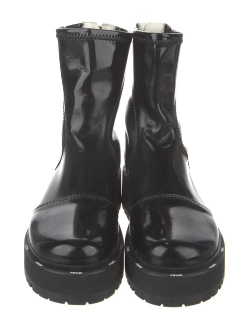 Fendi Patent Leather Combat Boots