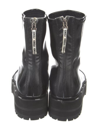 Fendi Patent Leather Combat Boots