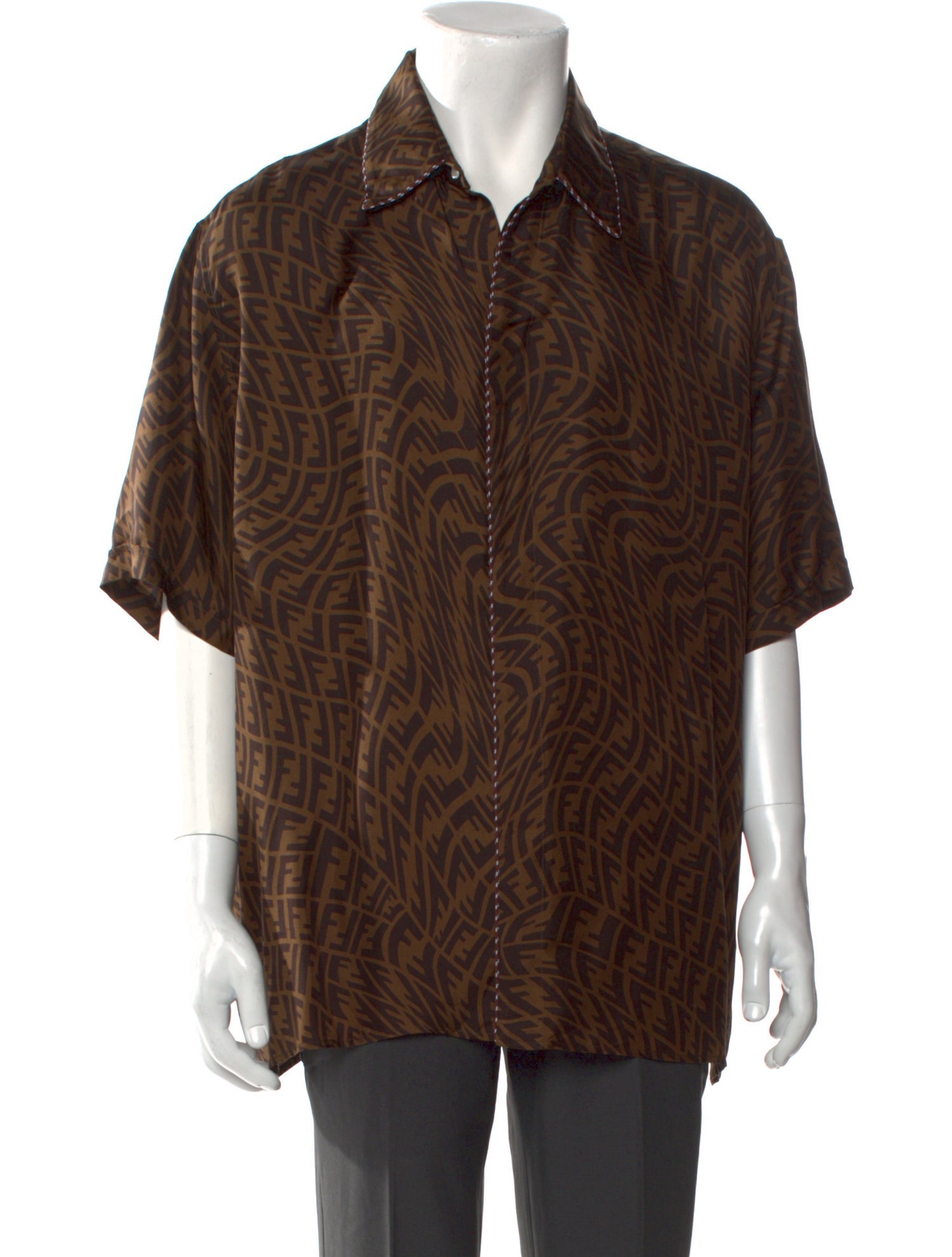 Fendi Zucca FF Logo Silk Shirt