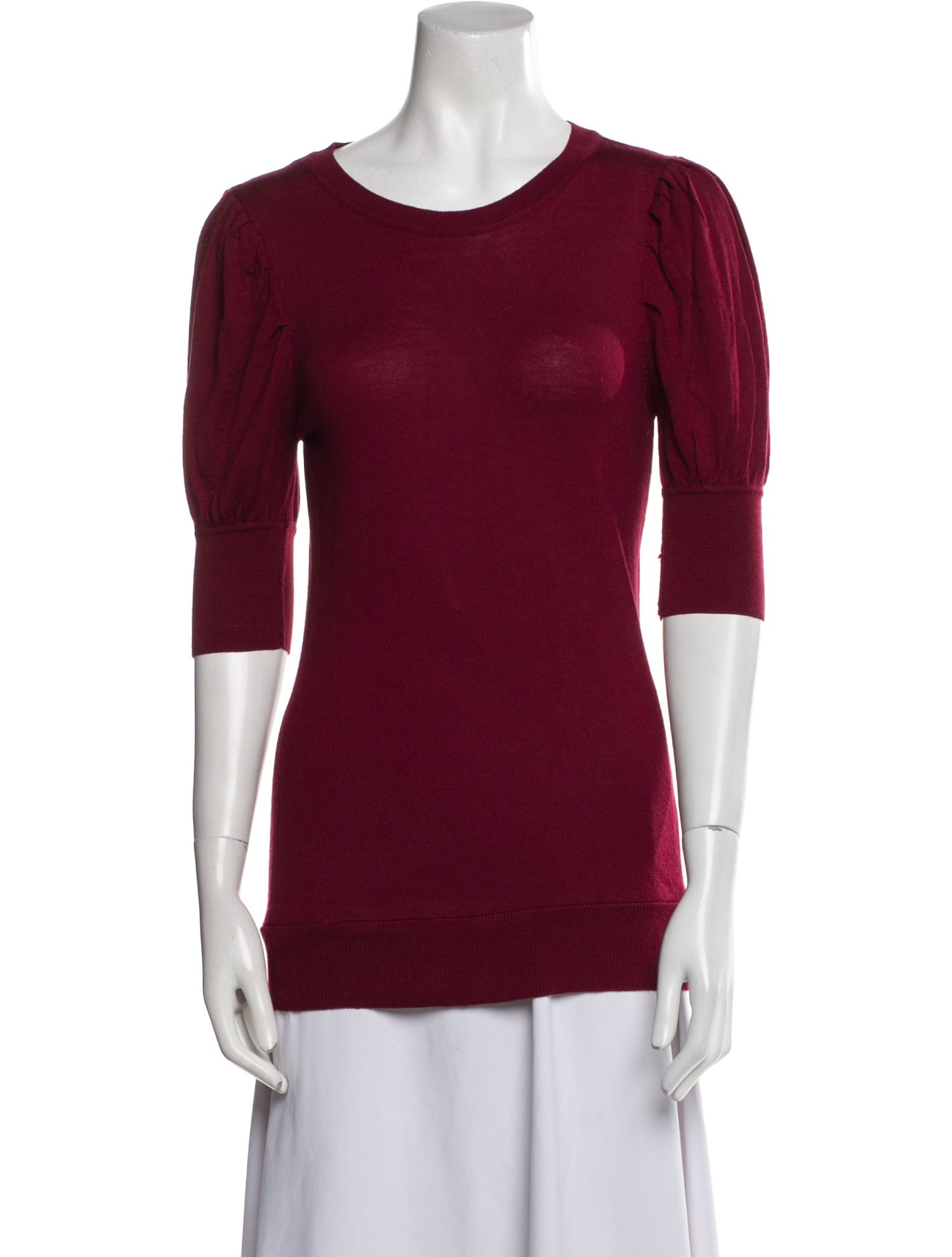 Fendi Virgin Wool Scoop Neck Sweater