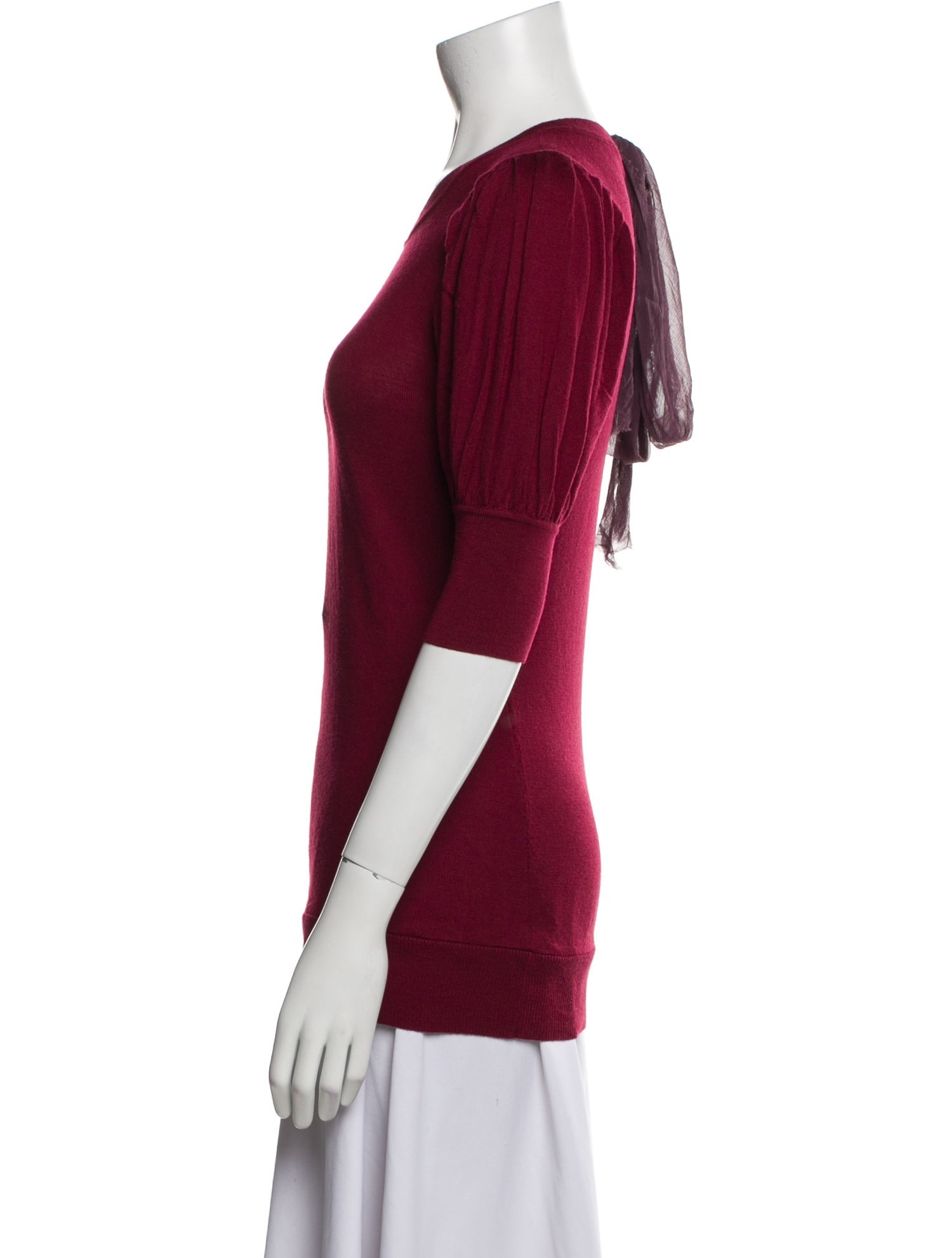 Fendi Virgin Wool Scoop Neck Sweater