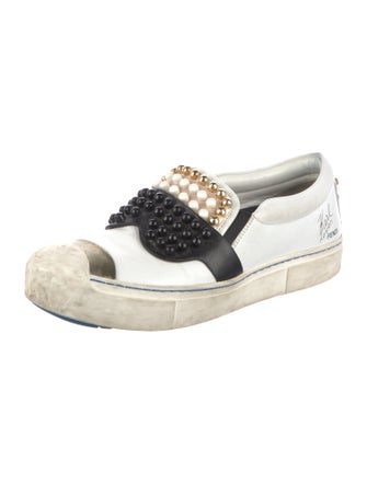 Fendi Leather Printed Sneakers